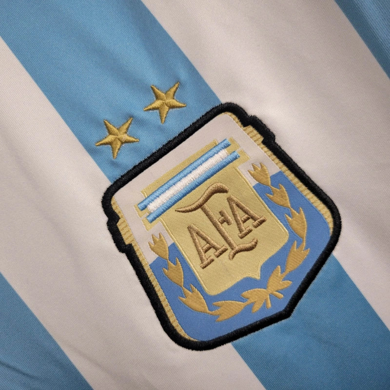 Camiseta Argentina Local Retro 2014 Versión Fan