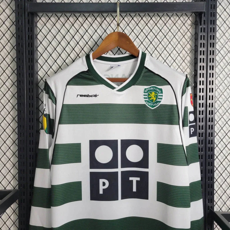 Sporting Lisboa Local Retro Manga Larga 2001/03