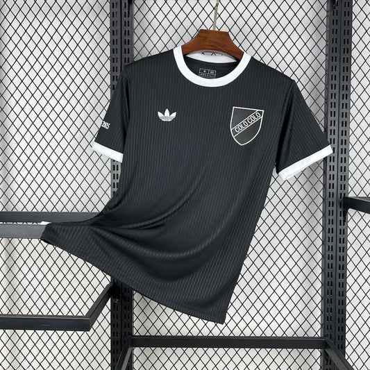 Camiseta Colo Colo "Casual Retro Negro" 2025 Versión Fan