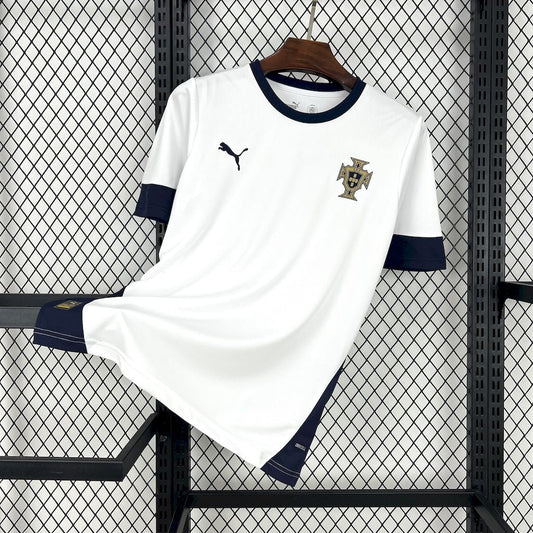 Camiseta Portugal Entrenamiento Blanca 2025/26 Versión Fan