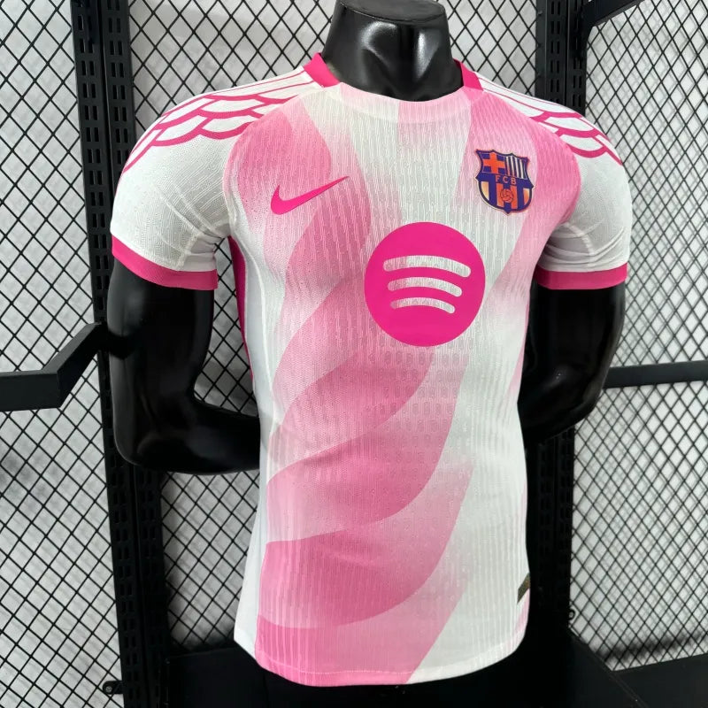 Camiseta FC Barcelona Edición Especial Blanca y Rosada 2025/26 Versión Jugador