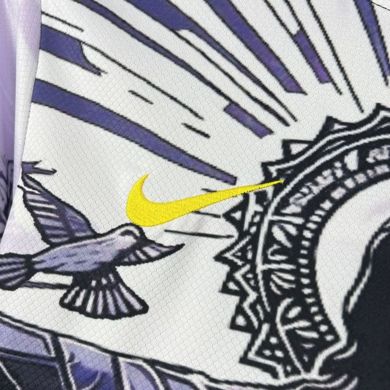 Camiseta Brasil Cristo Redentor Purpura Oscuro 2025/26 Versión Fan