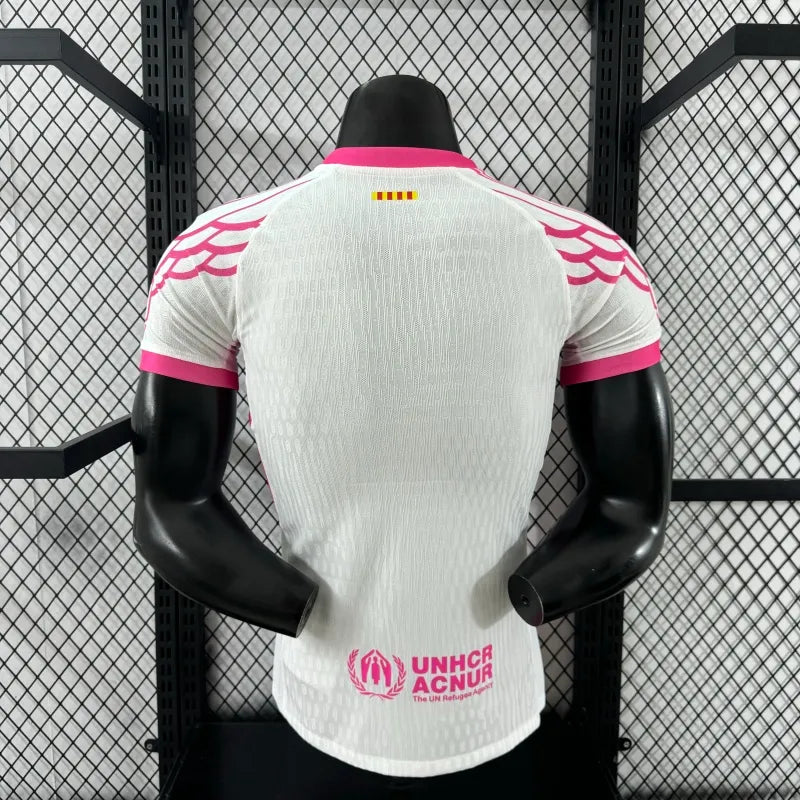 Camiseta FC Barcelona Edición Especial Blanca y Rosada 2025/26 Versión Jugador