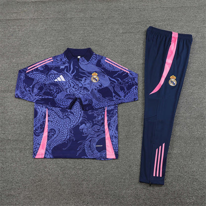 Buzo Completo Real Madrid Dragon Morado