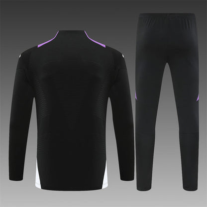 Buzo Completo Real Madrid Negro Morado