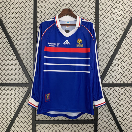 Camiseta Francia 1998 Local | Manga larga Retro