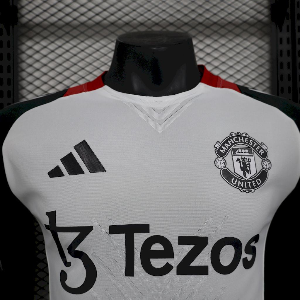 Camiseta Manchester United Pre-Partido Blanco 2025/26 Versión Jugador