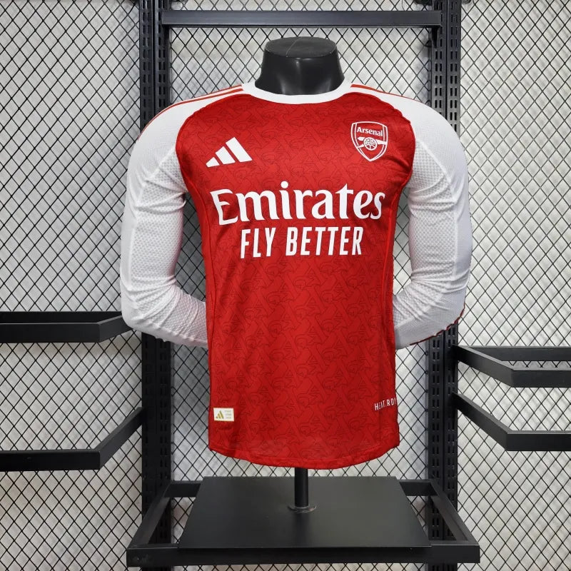 Camiseta Arsenal Local Manga Larga 2025/26 Versión Jugador