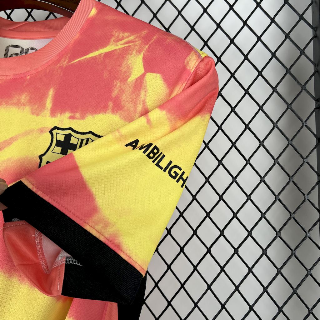 Camiseta FC Barcelona Pre-Partido Naranja 2025/26 Versión Fan