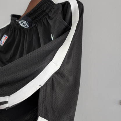 Camiseta NBA 75 Aniversario Brooklyn Nets Shorts Negros
