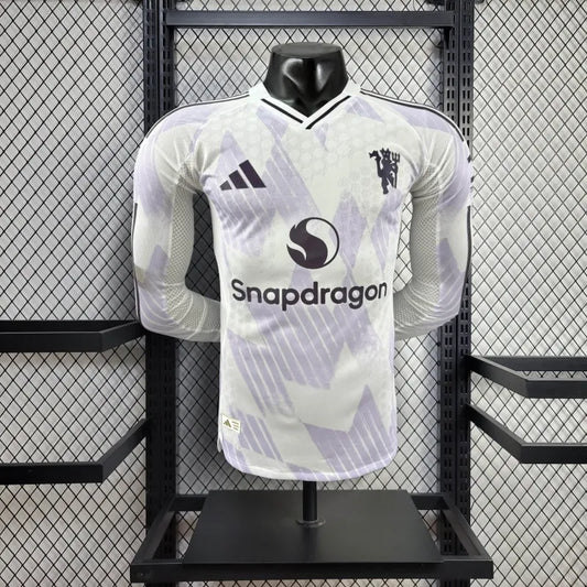 Camiseta Manchester United Visita Manga Larga 2025/26 Versión Jugador