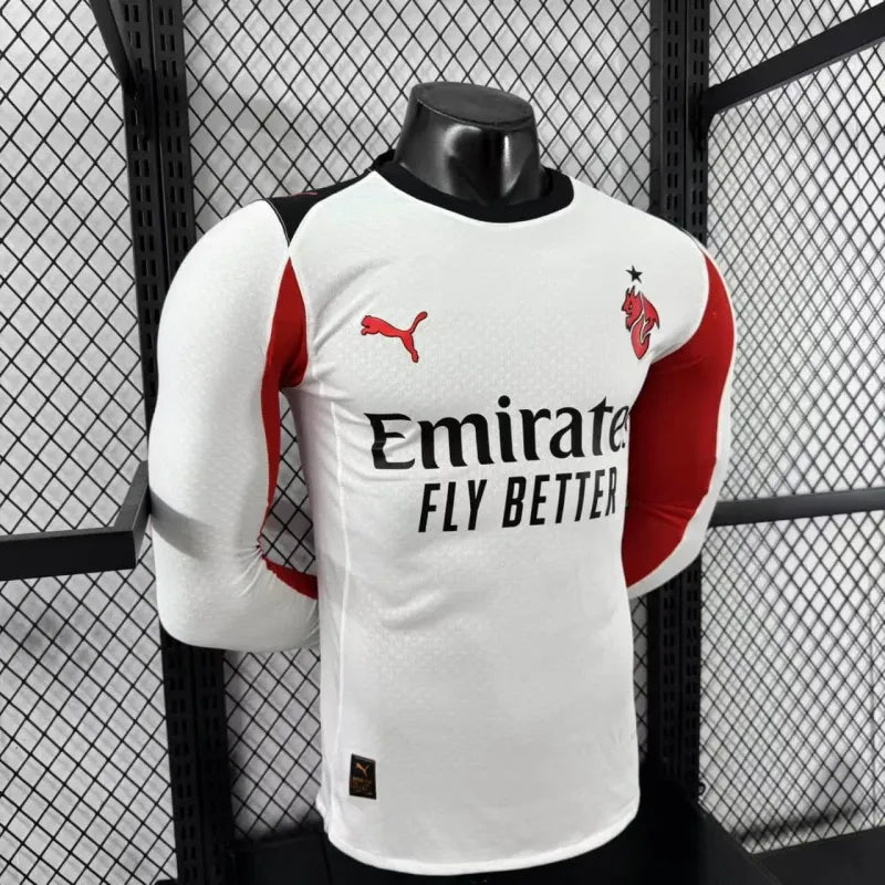 Camiseta AC Milan Visita Manga Larga 2025/26 Versión Jugador