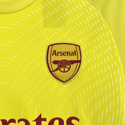 Camiseta Arsenal Portero Amarillo 2025/26 Versión Fan
