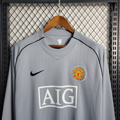 Camiseta Manchester United 2007/08 Arquero | Manga larga Retro