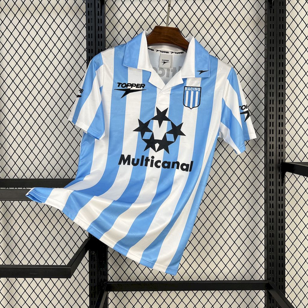 Camiseta Racing Club Avellaneda Local Retro 1997/98 Versión Fan