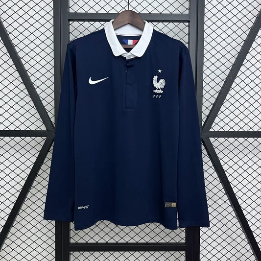 Camiseta Francia Manga Larga Local Retro 2014 Versión Fan
