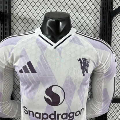 Camiseta Manchester United Visita Manga Larga 2025/26 Versión Jugador