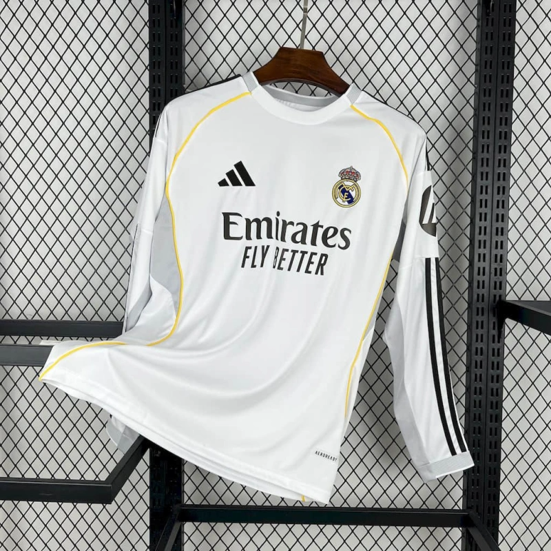 Camiseta Real Madrid Local Manga larga 2025/26 | Versión Fan