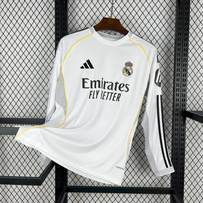Camiseta Real Madrid Local Manga larga 2025/26 | Versión Fan