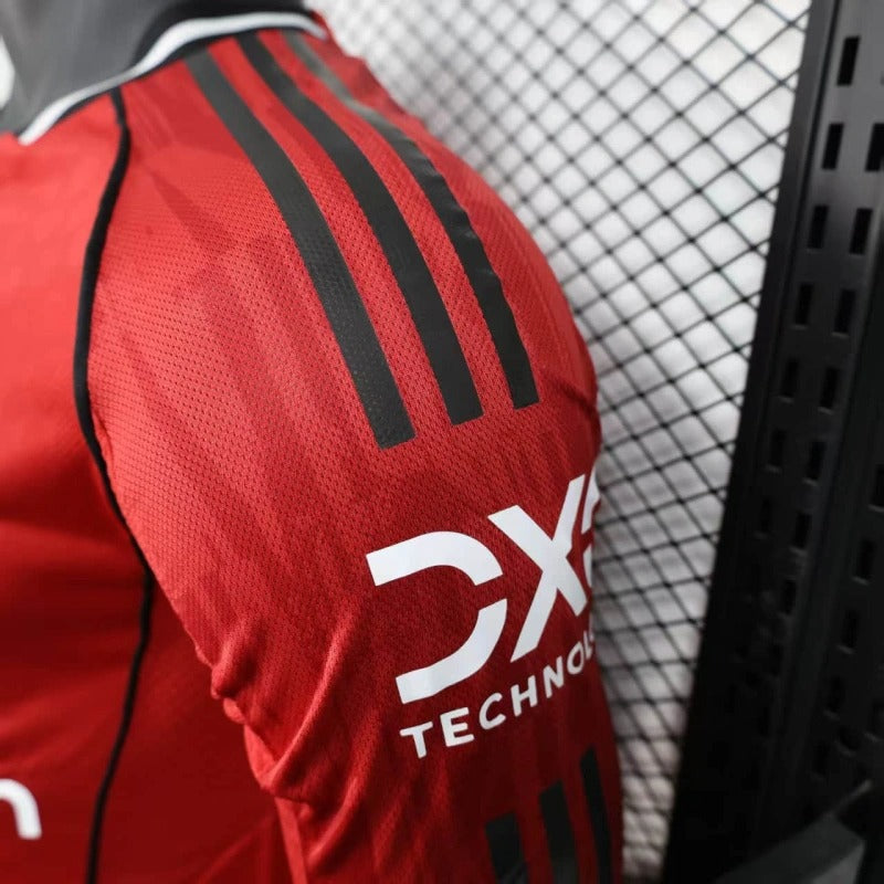 Camiseta Manchester United Local 2025/26 Manga Larga Versión Jugador